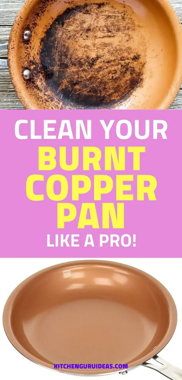 How to clean a burnt copper bottom pan