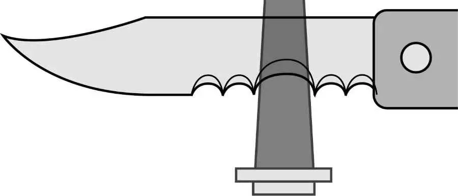 serrated knife sharpening rod