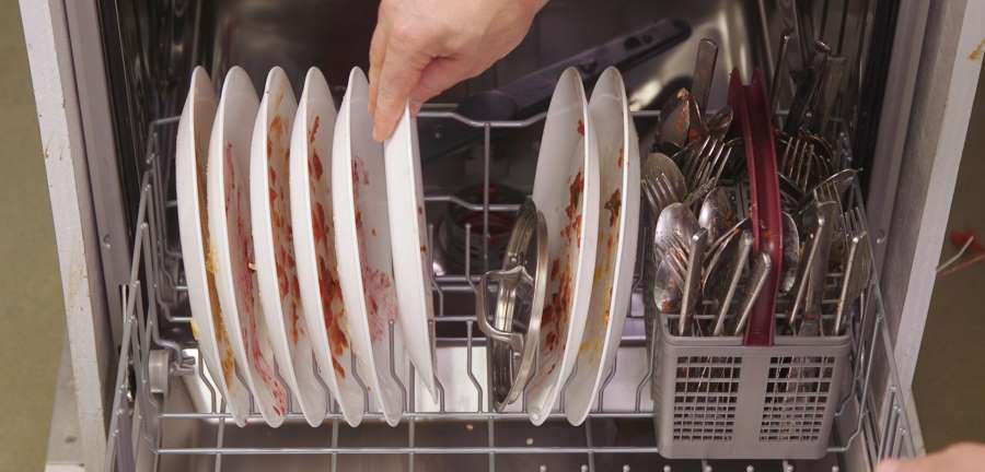 loading dishwasher