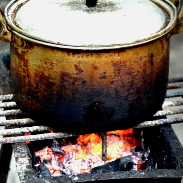 pot over open fire