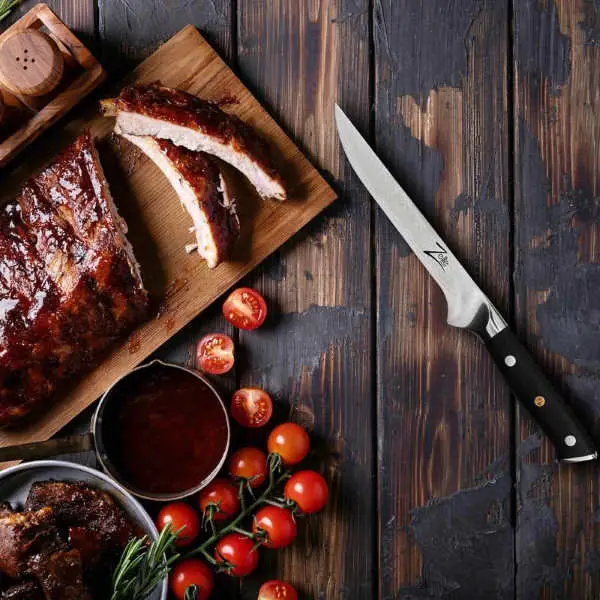 zelite infinity boning knife BBQ ribs