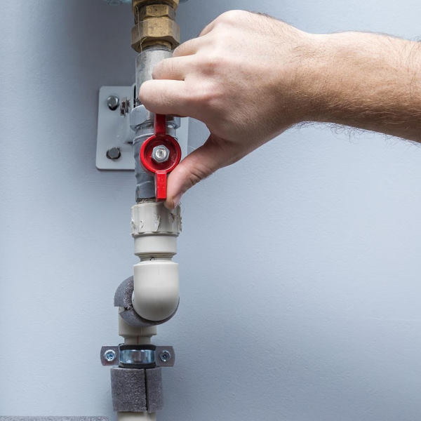 closing water valve