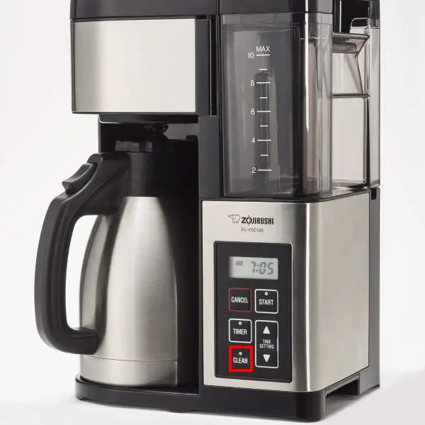 coffee maker with clean program