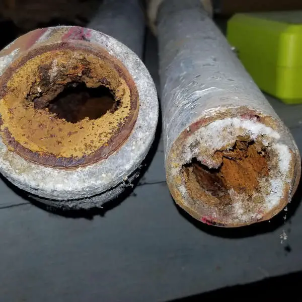 rusty water pipes
