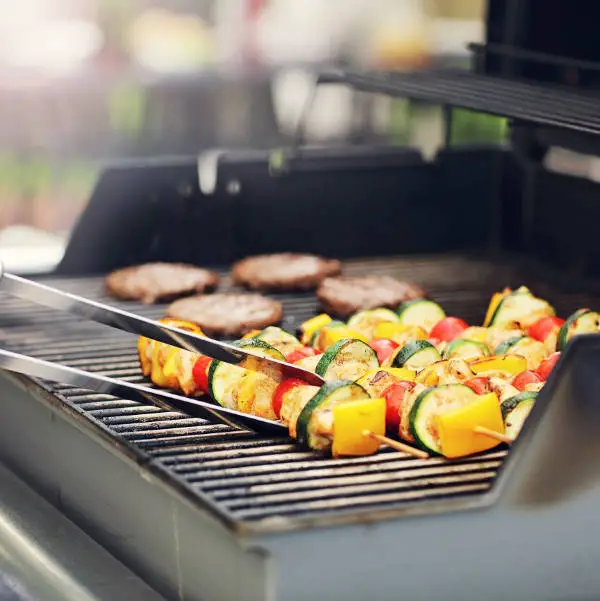cooking on a natural gas grill