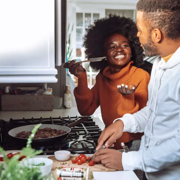 cooking together