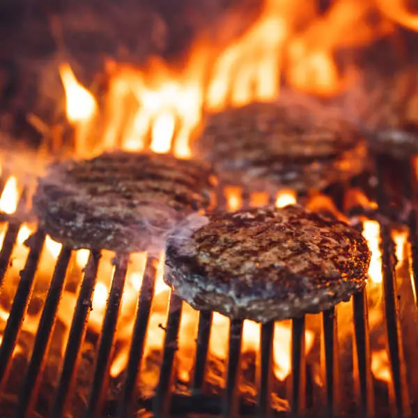 grilling burgers on high heat