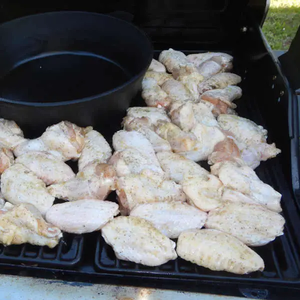 grilling chicken skin side up