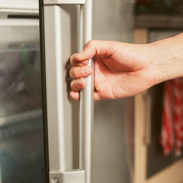 opening fridge door