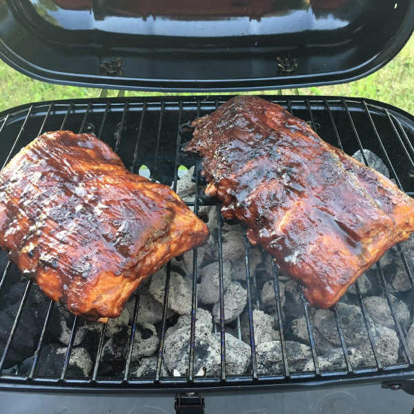 ribs on a charcoal grill