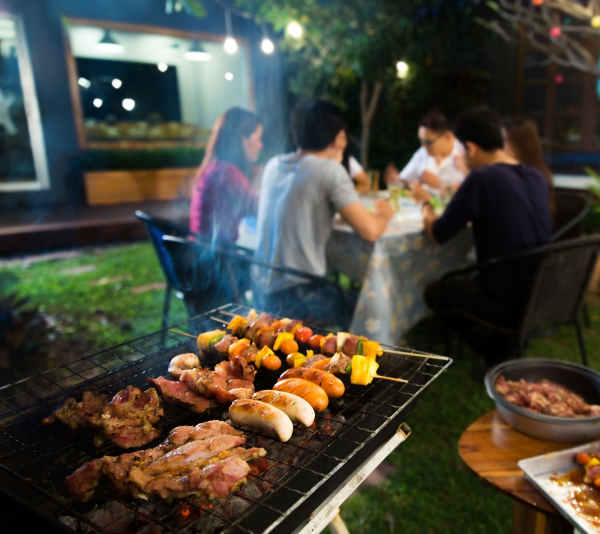 charcoal grill bbq party