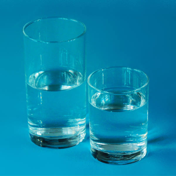 2 glasses of water