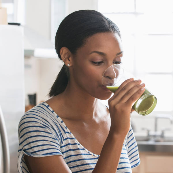 drinking celery juice