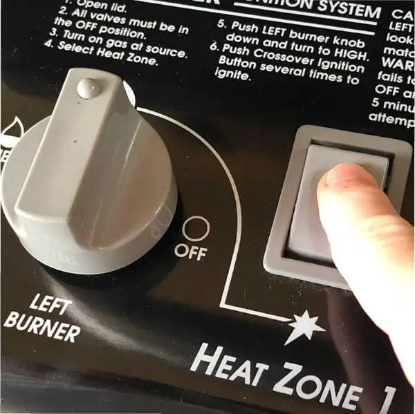 pushing igniter button