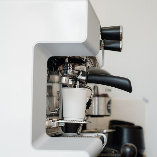 white espresso machine