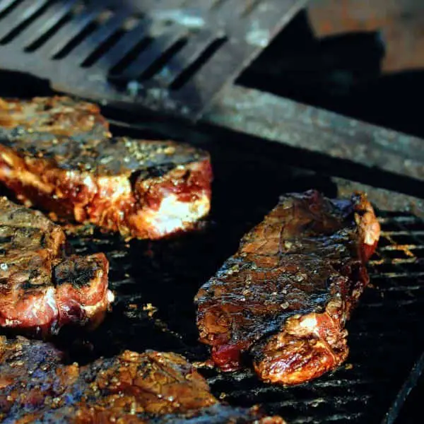 searing steaks on pellet grill