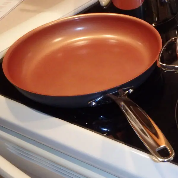 shiny copper pan