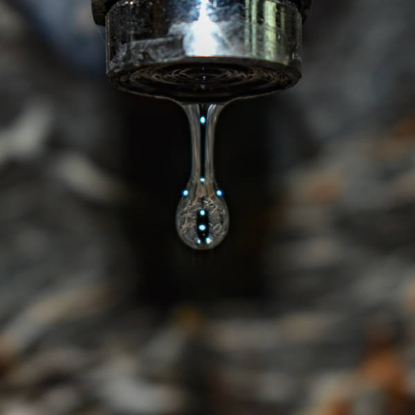 water dripping from faucet