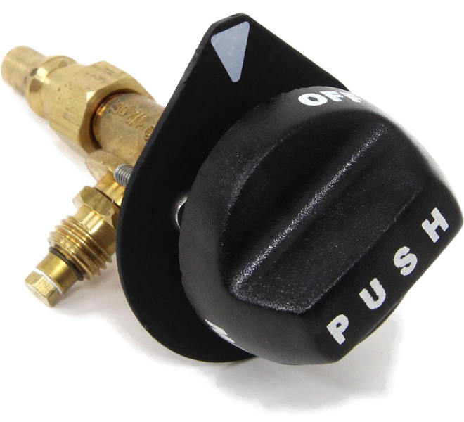replacement gas grill temperature control valve with quick connect