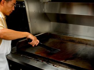 cleaning a flat top grill griddle