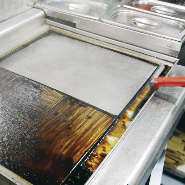 cleaning stainless steel griddle