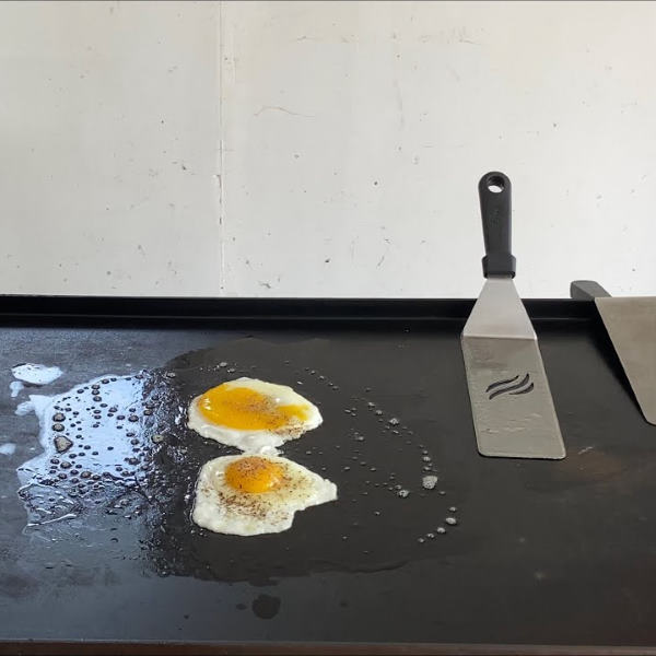 eggs on griddle